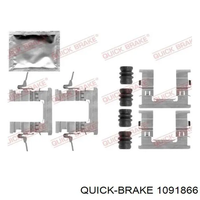 Juego de resortes de sujeción de pastillas de freno delanteras Quick Brake 1091866 precio, desde 11,99 EUR