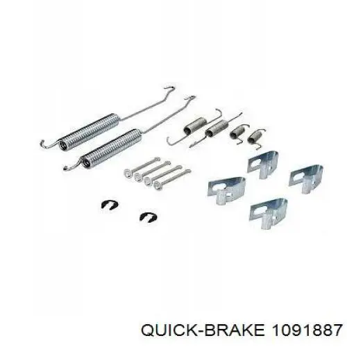 109-1887 Quick Brake conjunto de muelles almohadilla discos delanteros