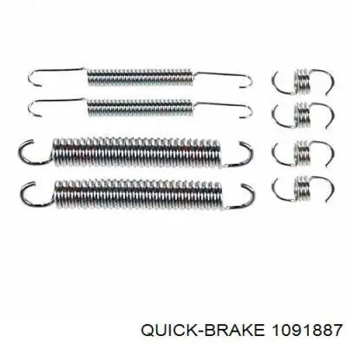 Comprar 1091887 Quick Brake Juego de resortes de sujeción de pastillas de freno delanteras