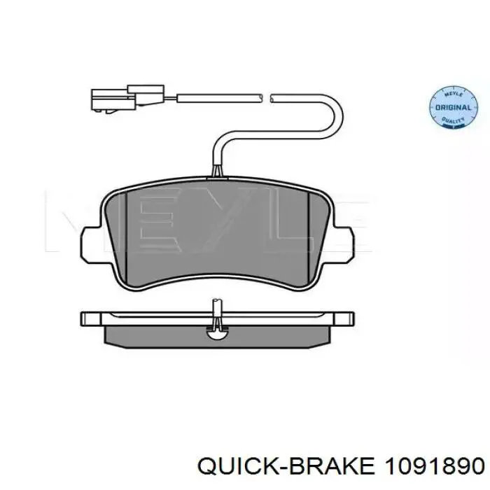 109-1890 Quick Brake conjunto de muelles almohadilla discos traseros