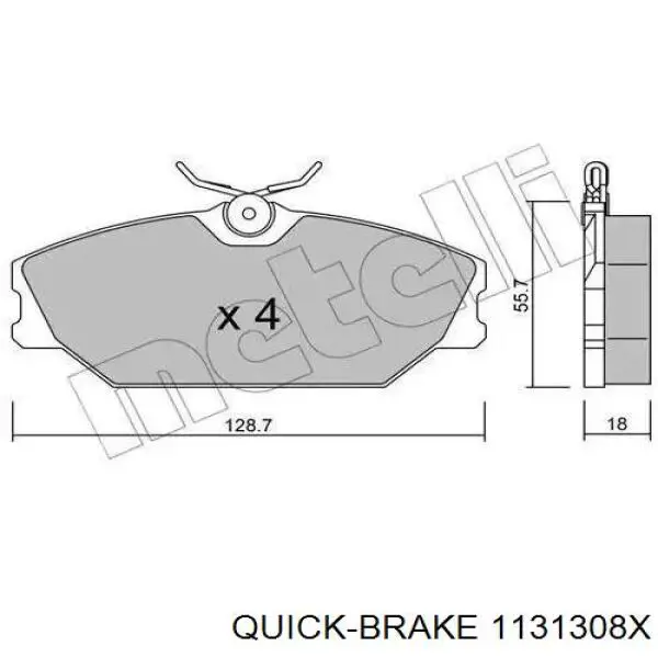 Kit de reparación de frenos Quick Brake 1131308X
