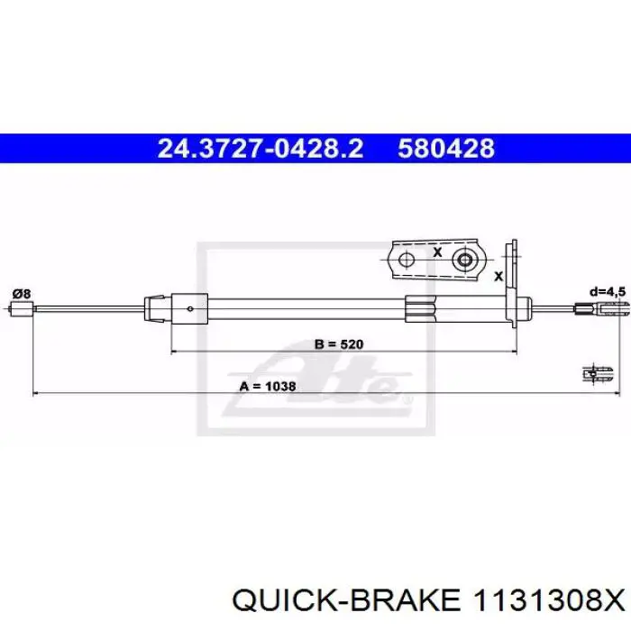 Comprar 1131308X Quick Brake Kit de reparación de pinzas de freno