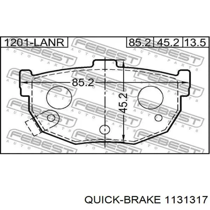 Kit de reparación de pinzas de freno 1131317 Quick Brake