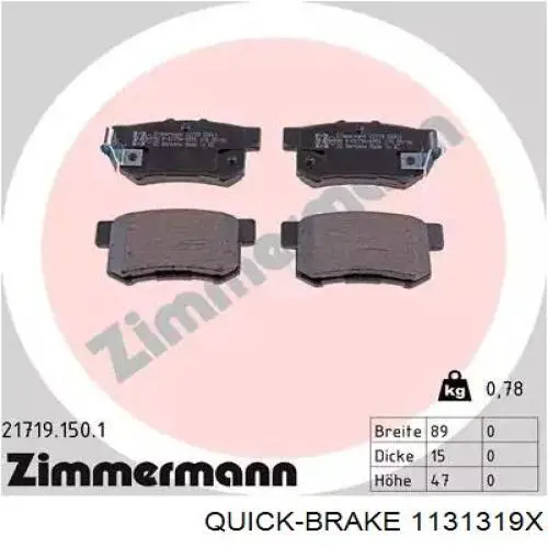 Kit de reparación, pinza de freno delantero Quick Brake 1131319X precio, desde 7,68 EUR