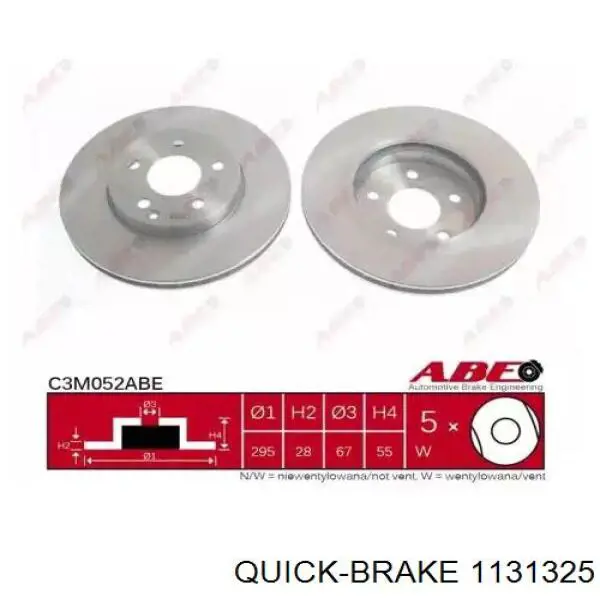 1131325 Quick Brake Kit de reparación de pinzas