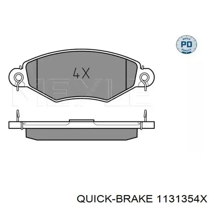 113-1354X Quick Brake juego de reparación, pinza de freno delantero