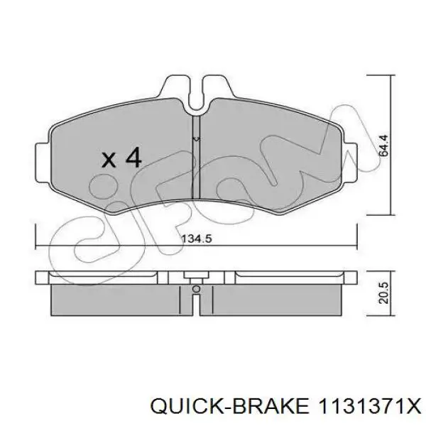 Comprar 1131371X Quick Brake Juego de reparación, pinza de freno trasero