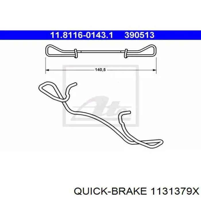 1131379X Quick Brake juego de reparación, pinza de freno delantero