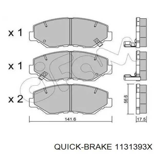 Juego de reparación, pinza de freno delantero Subaru Outback 2 B12, BE, BH