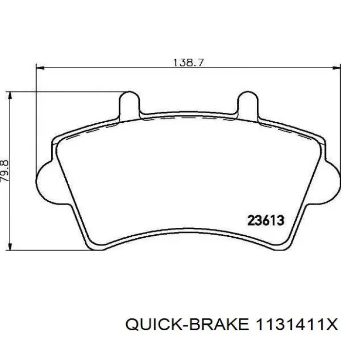 113-1411X Quick Brake juego de reparación, pinza de freno delantero