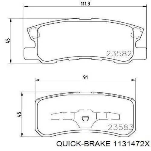 Guía de la pinza de freno delantera Quick Brake 1131472X