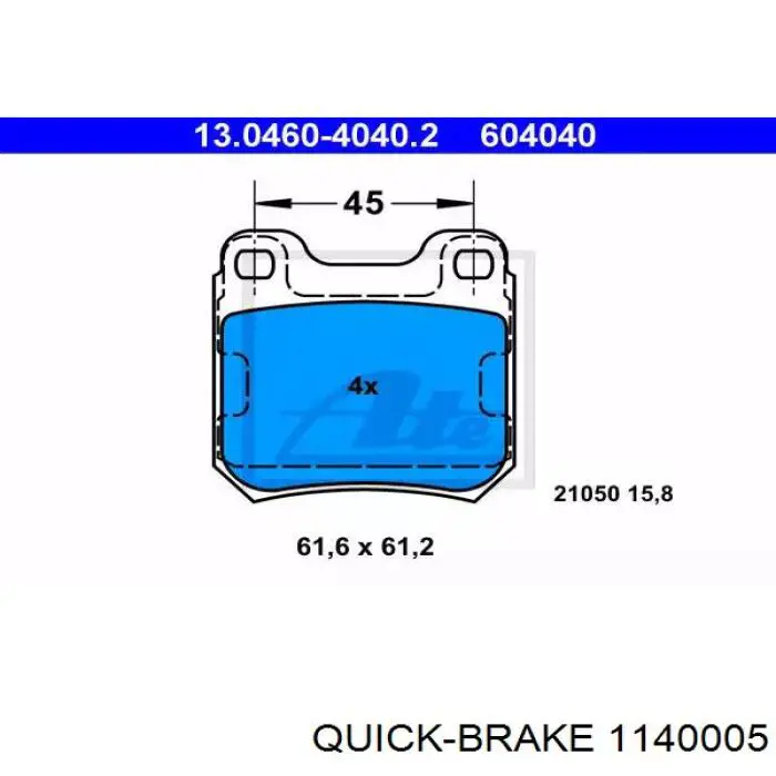 Kit de reparación, pinza de freno delantero Quick Brake 1140005 precio, desde 8,54 EUR