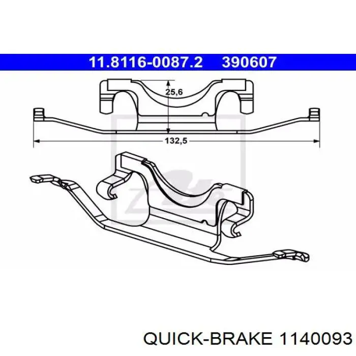 Kit de reparación de pinzas de freno 57553 ABS