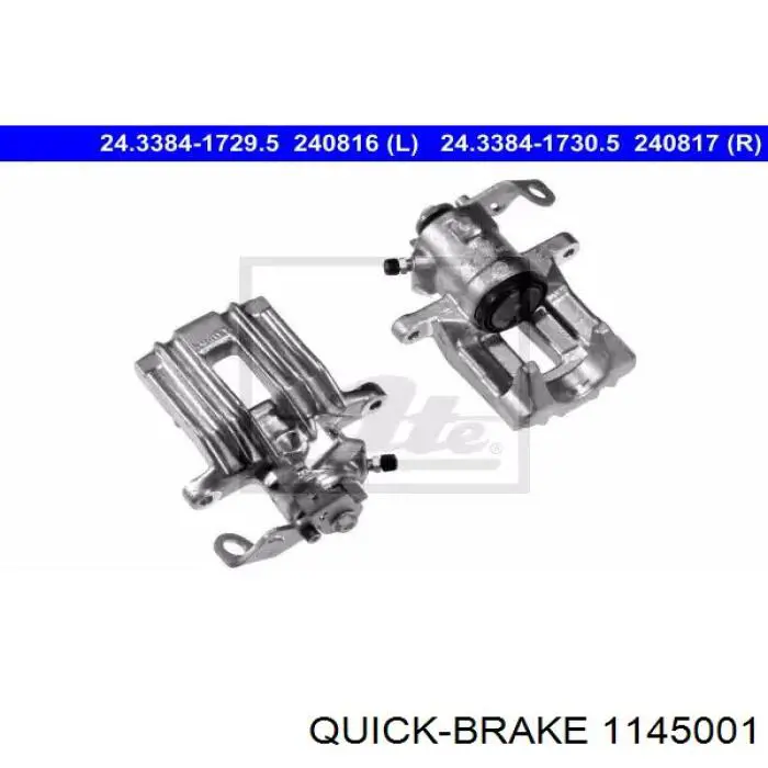 Juego de reparación, pinza de freno trasero Citroen C4 1 LA