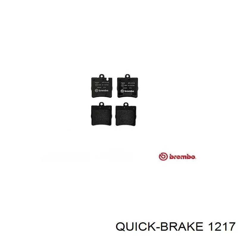 1217 Quick Brake juego de reparación, pastillas de frenos