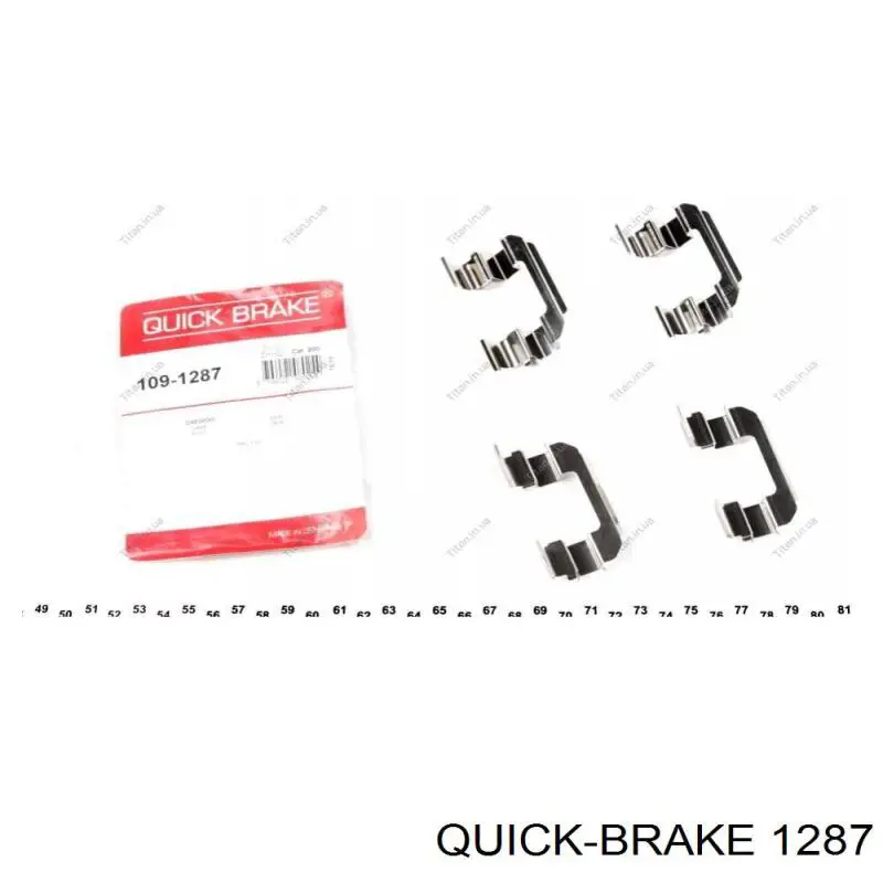 1287 Quick Brake conjunto de muelles almohadilla discos delanteros