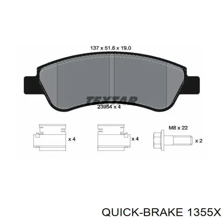 Juego de reparación, pinza de freno delantero Citroen C3 2 A51