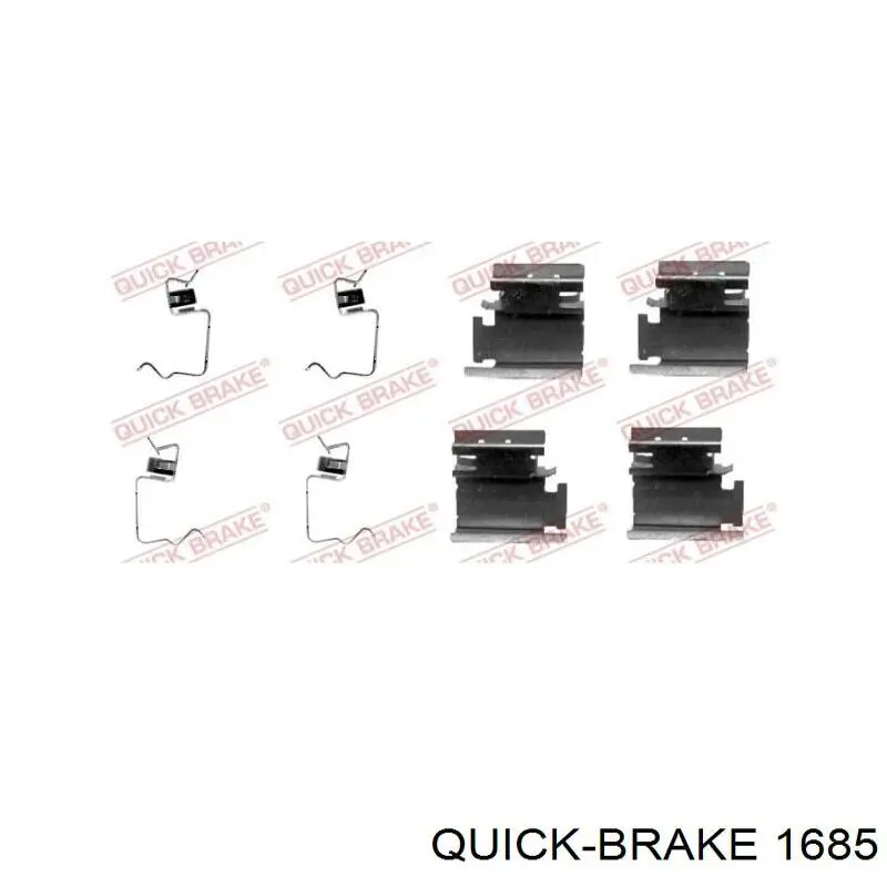 1685 Quick Brake conjunto de muelles almohadilla discos traseros