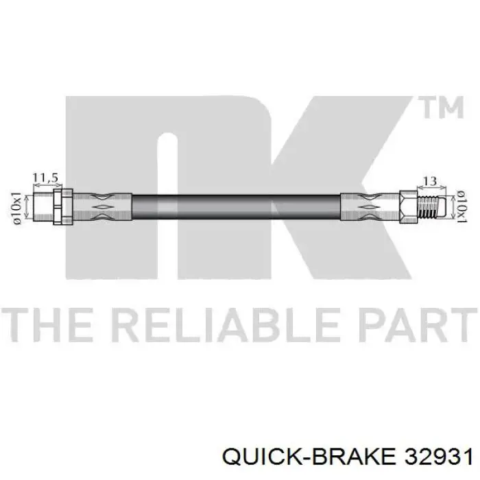 32.931 Quick Brake latiguillo de freno delantero