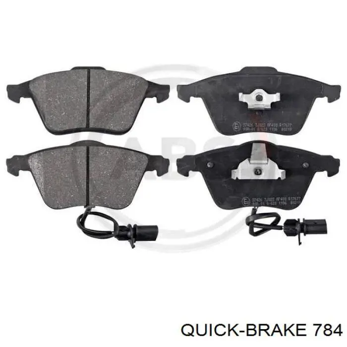 784 Quick Brake kit de montaje, zapatas de freno traseras