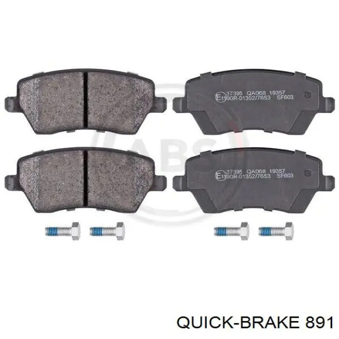 891 Quick Brake kit de montaje, zapatas de freno traseras