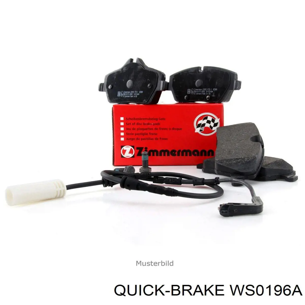 WS0196A Quick Brake contacto de aviso, desgaste de los frenos, trasero