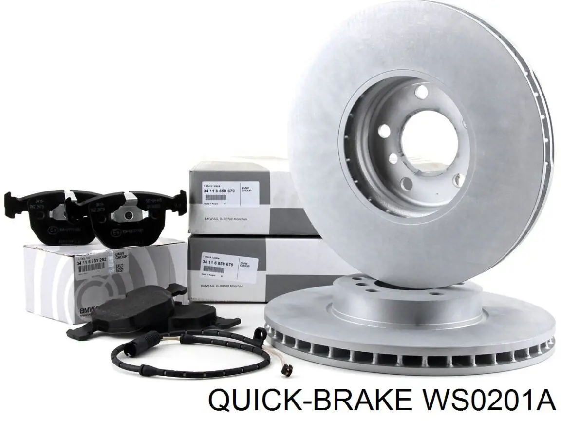 WS 0201 A Quick Brake contacto de aviso, desgaste de los frenos