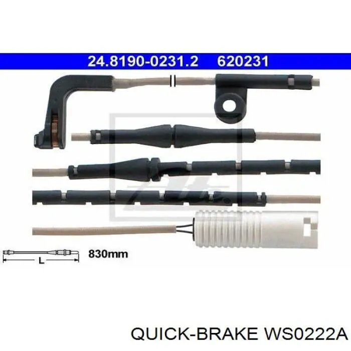 WS 0222 A Quick Brake pastillas de freno traseras