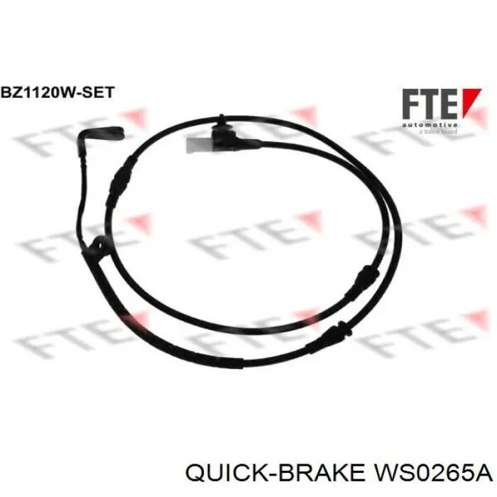 WS 0265 A Quick Brake contacto de aviso, desgaste de los frenos