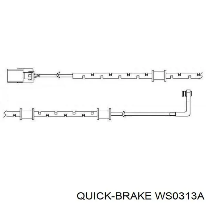 WS0313A Quick Brake contacto de aviso, desgaste de los frenos, trasero