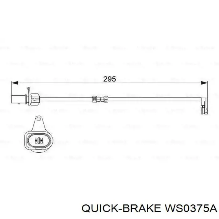 WS0375A Quick Brake contacto de aviso, desgaste de los frenos