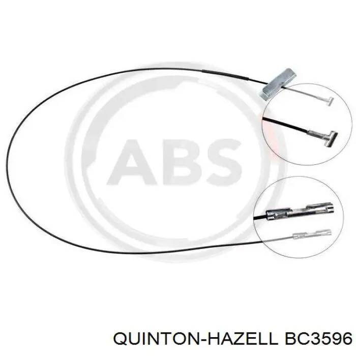 BC3596 QUINTON HAZELL cable de freno de mano intermedio