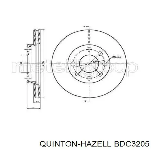 Freno de disco delantero Opel Astra 51, 52, F35, M35