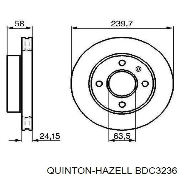 Freno de disco delantero Ford Escort 4 GAF, AWF, ABFT