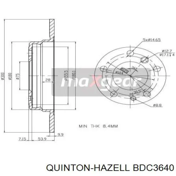 Disco de freno trasero BMW 5 E34