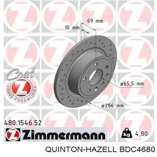 812024124C Triscan Freno de disco trasero