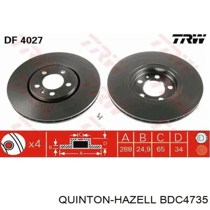 Freno de disco delantero Mercedes E C124