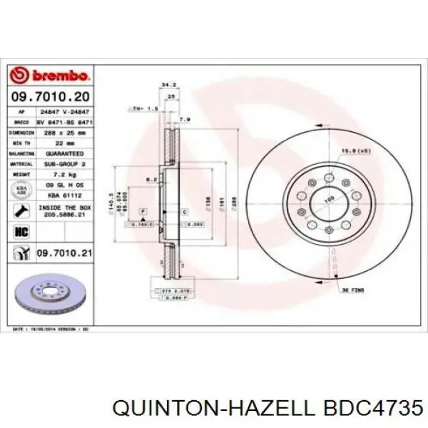 Freno de disco delantero Mercedes E C124