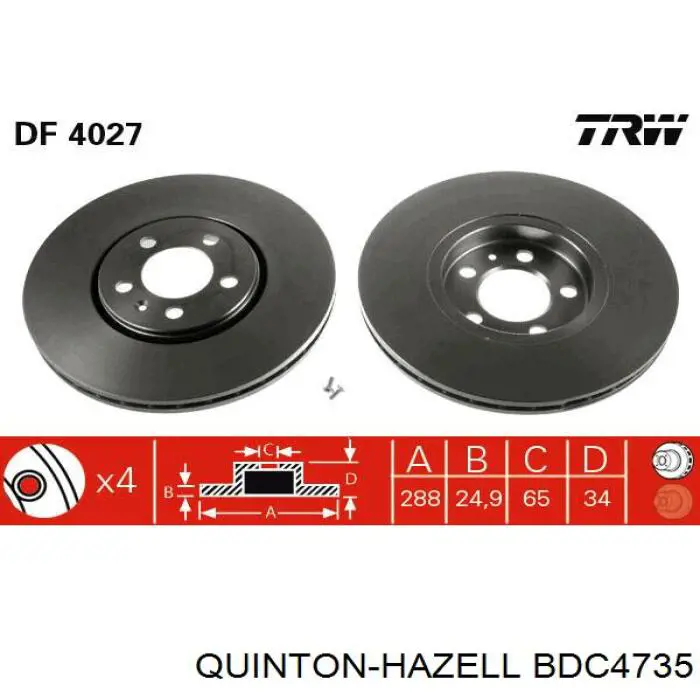 Freno de disco delantero Mercedes E C124