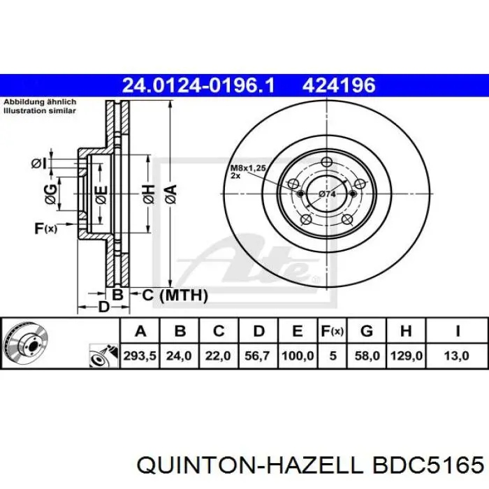 Freno de disco delantero Subaru Impreza 1 GC