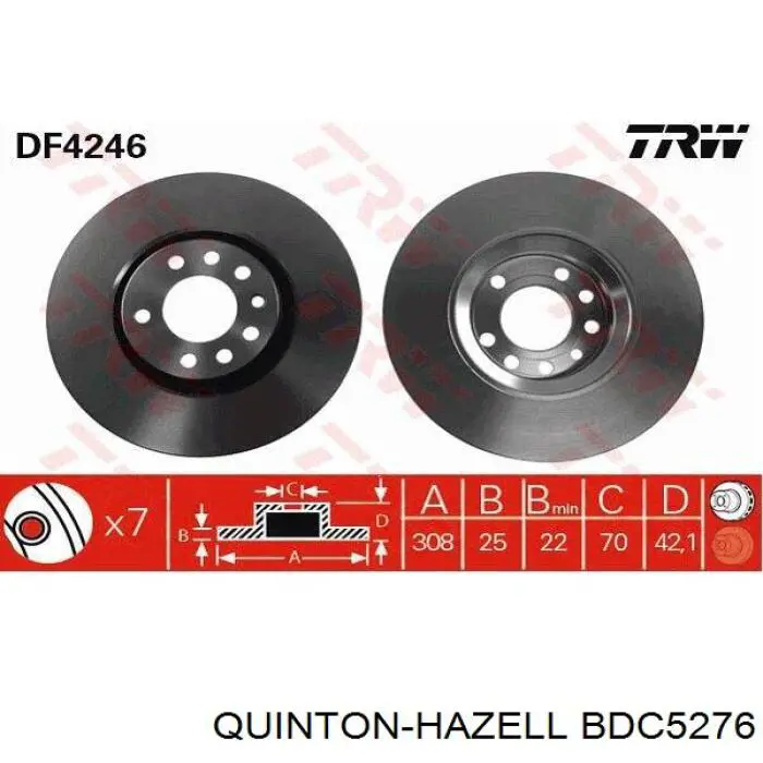 Disco de freno 5391560 Opel
