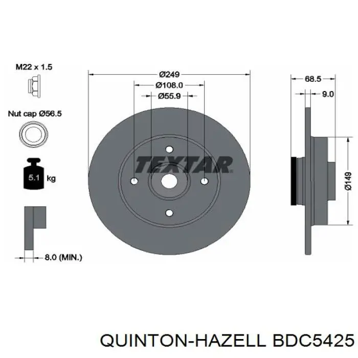 Comprar 426Z9 Peugeot/Citroen Disco de freno trasero