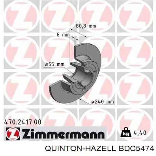 Disco de freno trasero Alfa Romeo 33 905