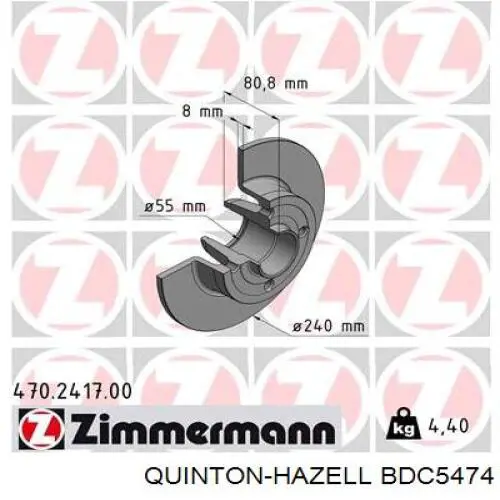Disco de freno trasero Alfa Romeo 33 905