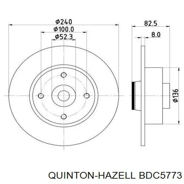 Disco de freno trasero Alfa Romeo 33 905