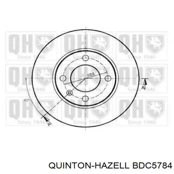 BDC5784 QUINTON HAZELL disco de freno trasero