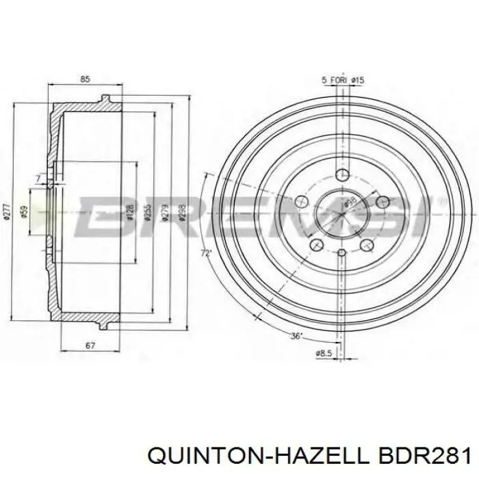 Tambor de freno trasero Delphi BF325