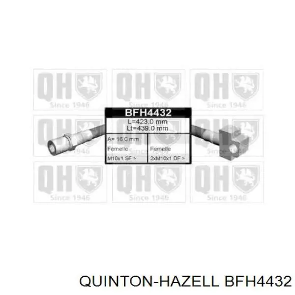 BFH4432 QUINTON HAZELL tubo flexible de frenos trasero