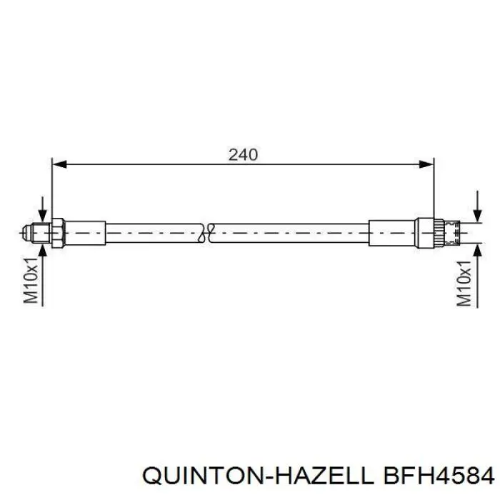 Latiguillos de freno delantero 020015 Cautex