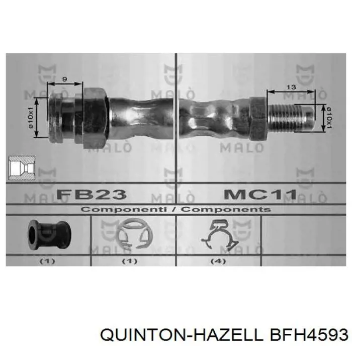 BFH4593 QUINTON HAZELL latiguillo de freno delantero